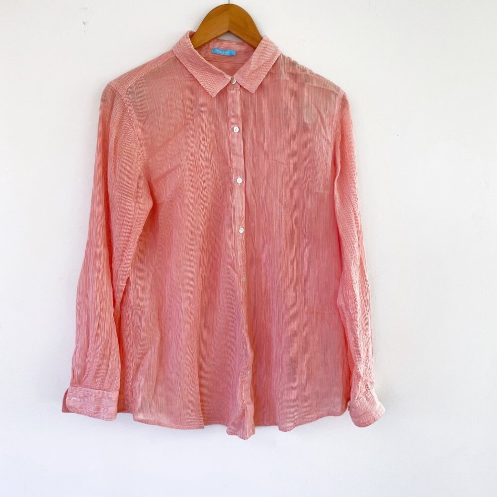 J. McLaughlin Lightweight Cotton Button Front, Si… - image 1